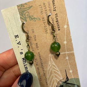 Dangle Green Earrings